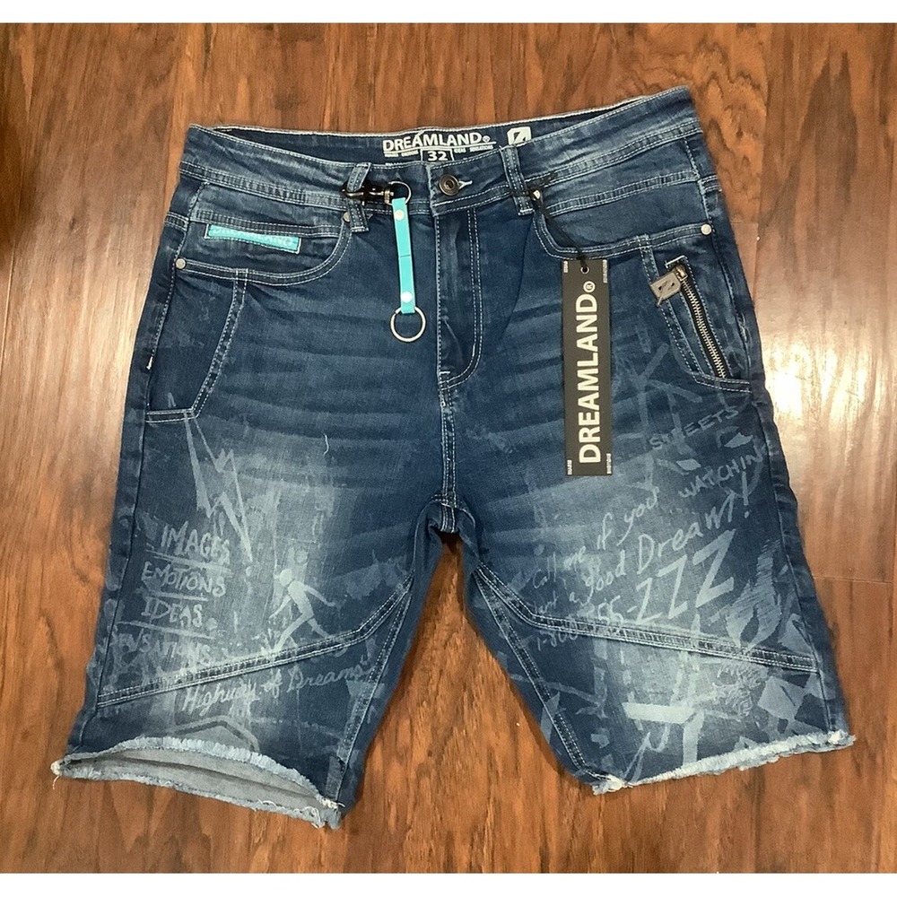 Dreamland  Shorts Men 32 Blue Denim Walking  Pockets